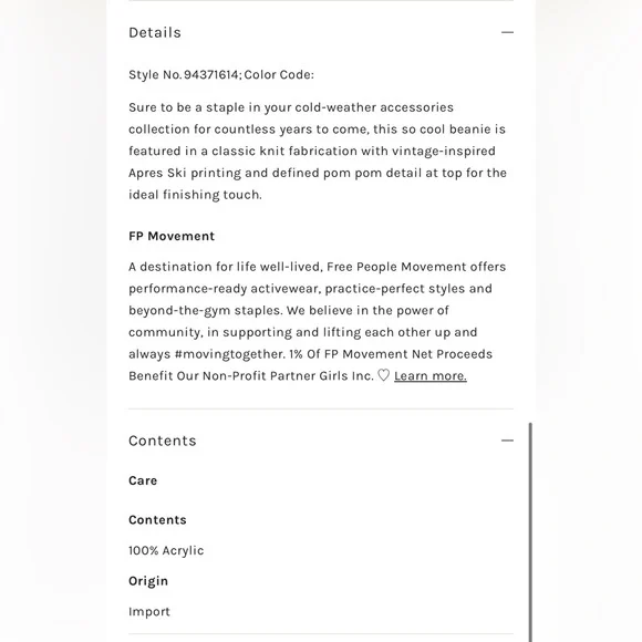 NWT Free People Movement Apres Ski Team Pom Beanie In Cherry - Picture 2 of 7